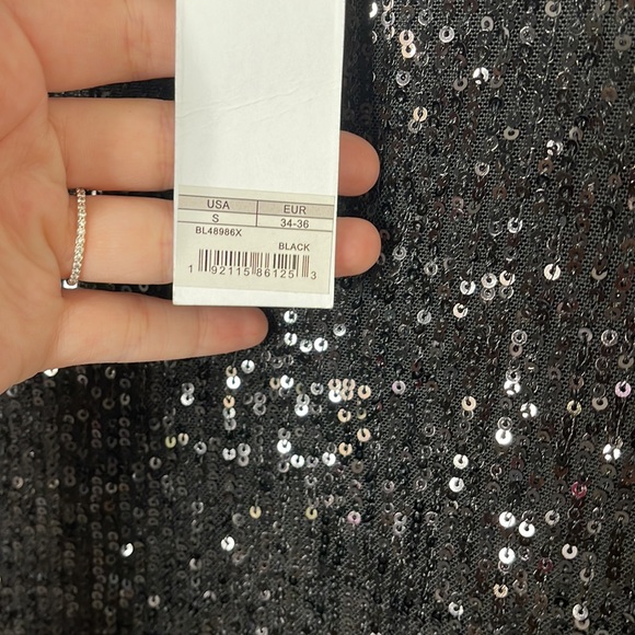 BB Dakota by Steve Madden Hit The Lights Black Sequin Mini Dress - Picture 7 of 14
